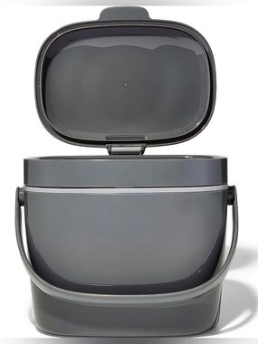 Oxo Gray Countertop Compost Bin with Handle